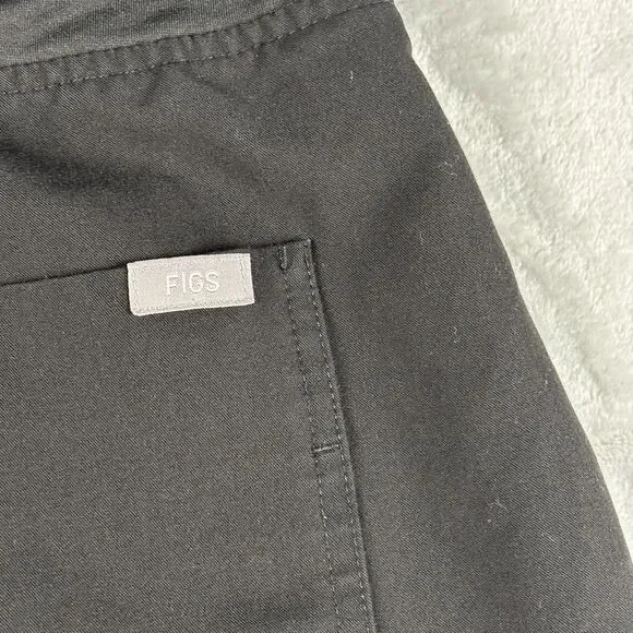 Figs Scrub Pants Womens M Zamora Jogger Petite Black Scrubs Bottom Medical Nurse - Picture 9 of 16